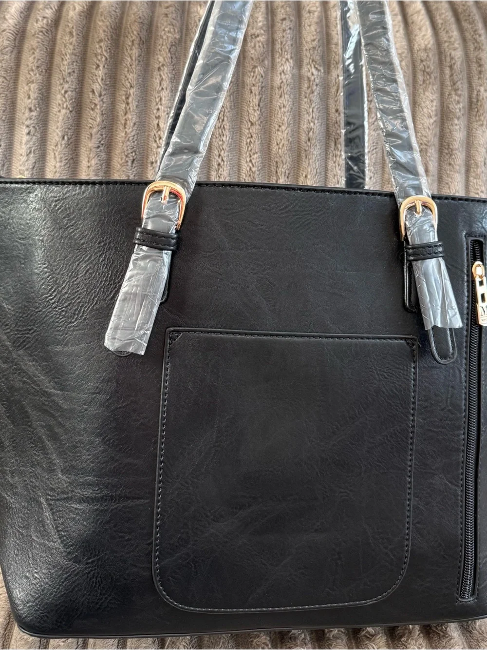 Montana West Black Crocodile Embossed Tote Crossbody pouch Bag Set